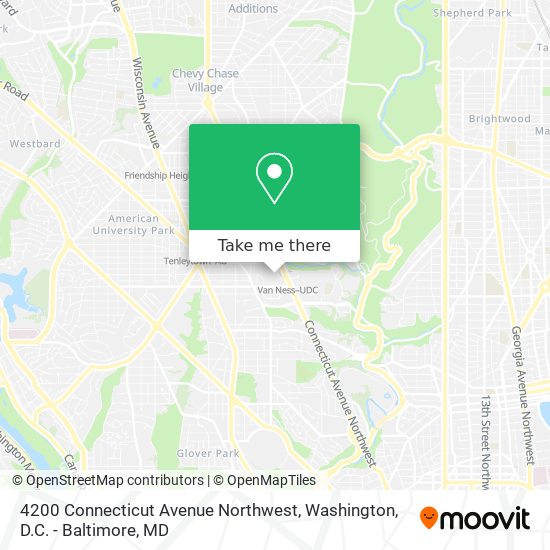 4200 Connecticut Avenue Northwest map