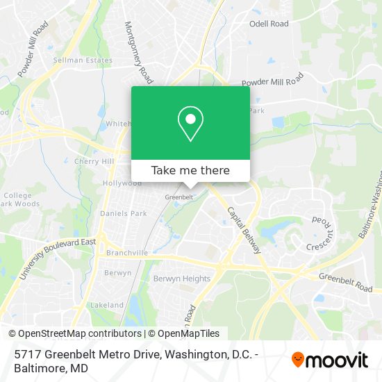 5717 Greenbelt Metro Drive map