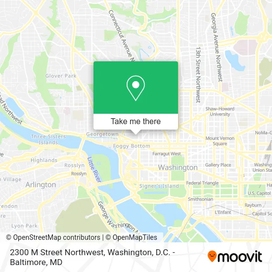 Mapa de 2300 M Street Northwest