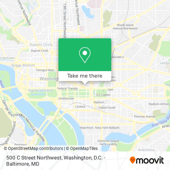 How to get to 500 C Street Northwest in Washington by Metro Bus