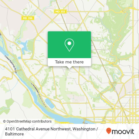 Mapa de 4101 Cathedral Avenue Northwest