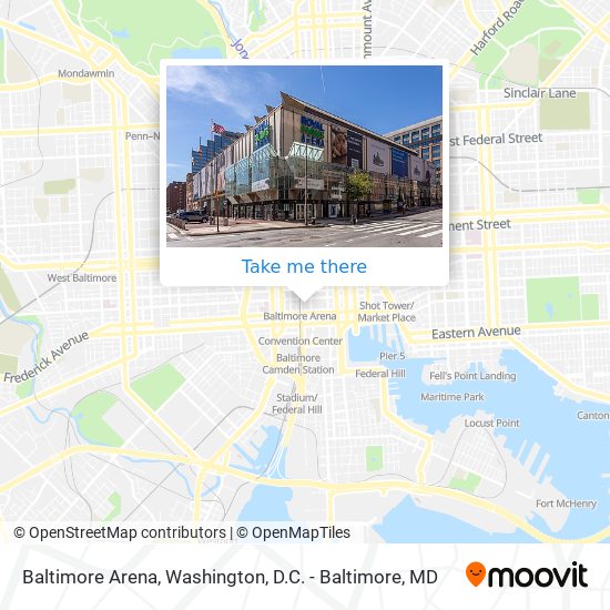 Mapa de Baltimore Arena