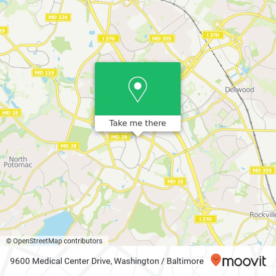 9600 Medical Center Drive map