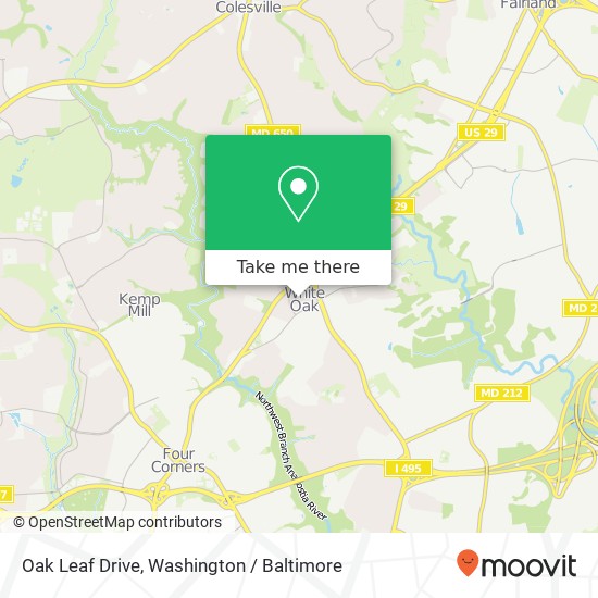 Oak Leaf Drive map