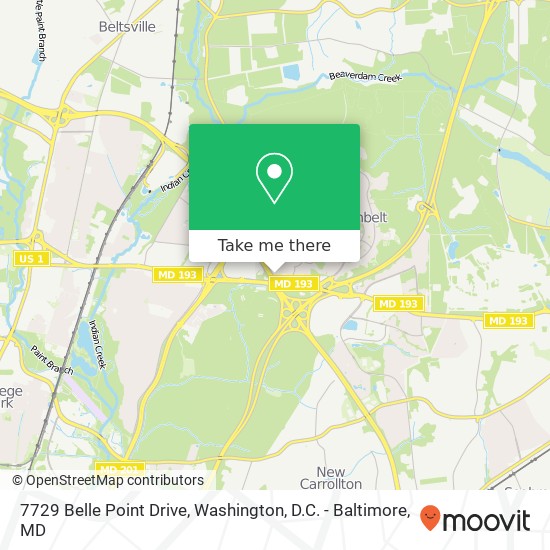 Mapa de 7729 Belle Point Drive