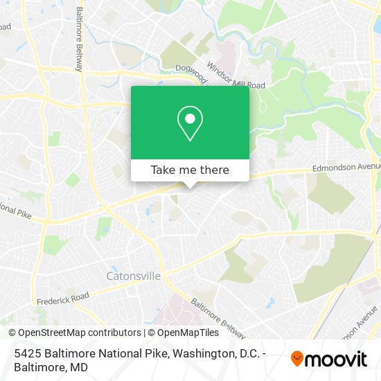 5425 Baltimore National Pike map