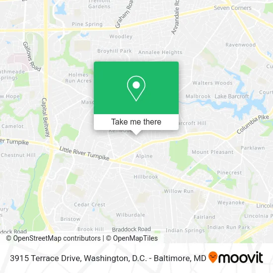 Mapa de 3915 Terrace Drive