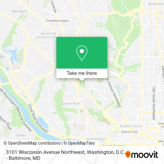 3101 Wisconsin Avenue Northwest map