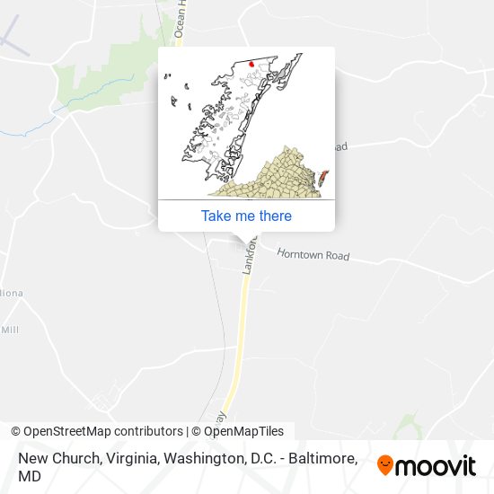 Mapa de New Church, Virginia