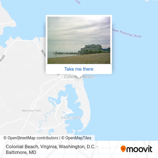 Colonial Beach, Virginia map