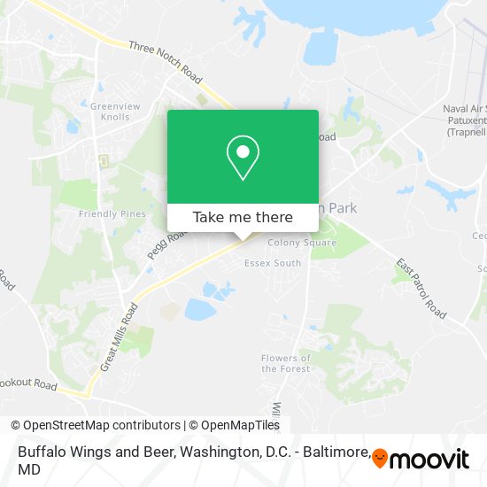 Buffalo Wings and Beer map