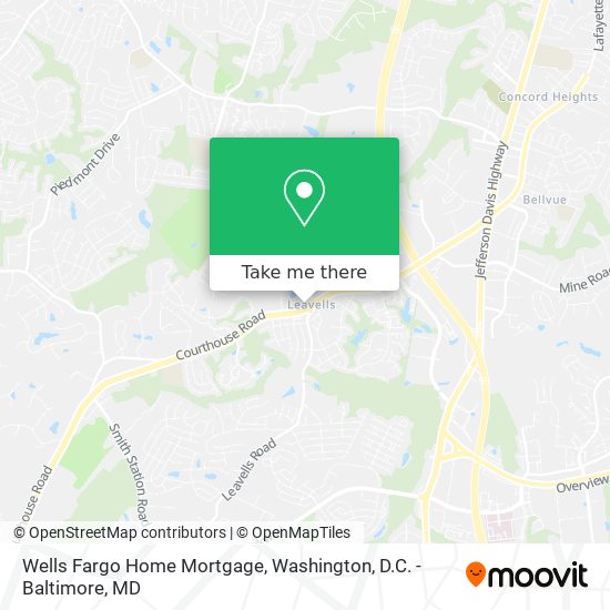 Mapa de Wells Fargo Home Mortgage