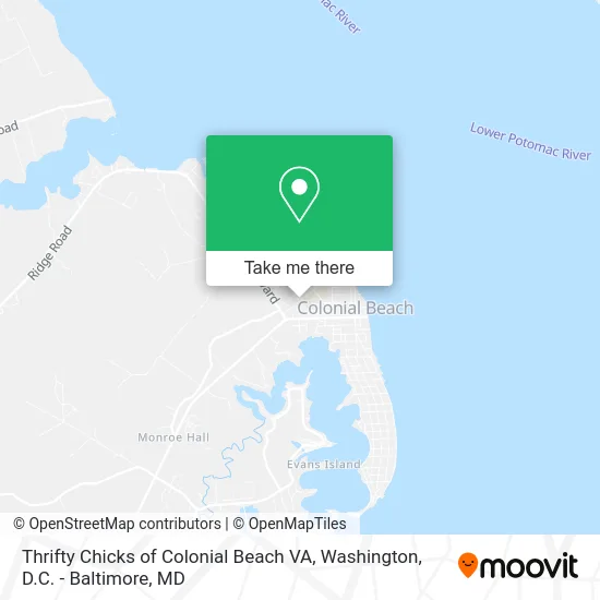 Thrifty Chicks of Colonial Beach VA map