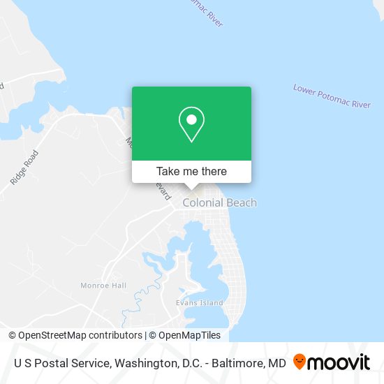 U S Postal Service map