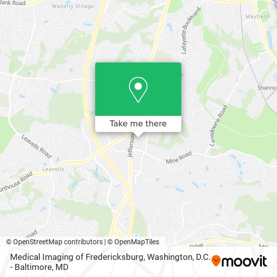 Medical Imaging of Fredericksburg map