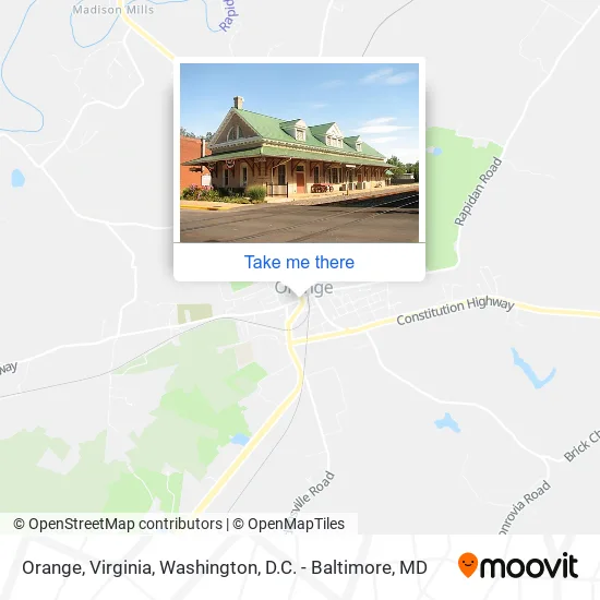 Orange, Virginia map