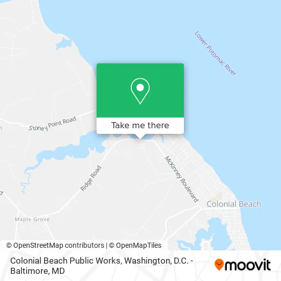 Mapa de Colonial Beach Public Works