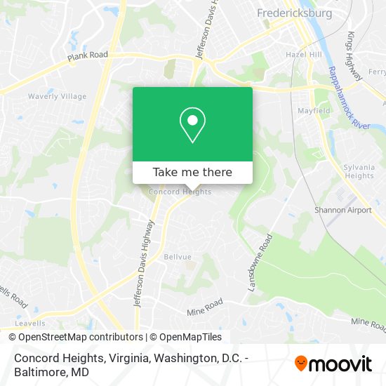 Mapa de Concord Heights, Virginia