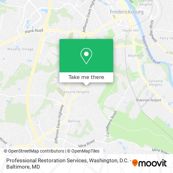 Professional Restoration Services map