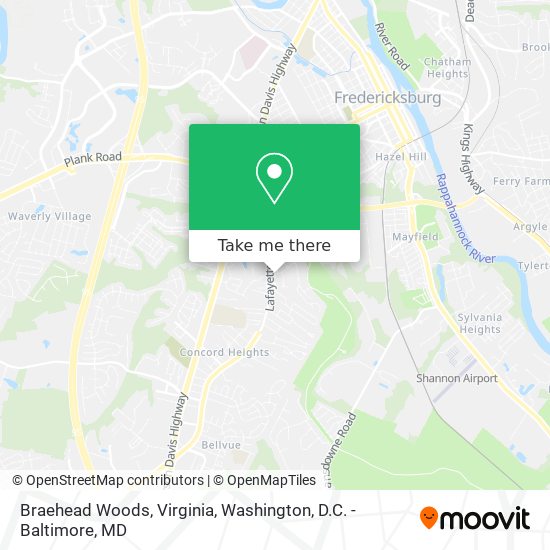 Mapa de Braehead Woods, Virginia