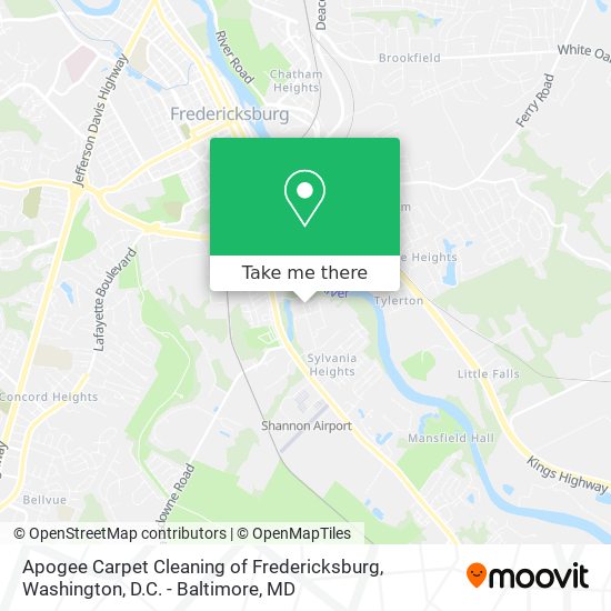 Apogee Carpet Cleaning of Fredericksburg map