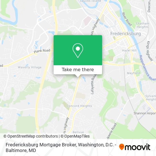 Fredericksburg Mortgage Broker map