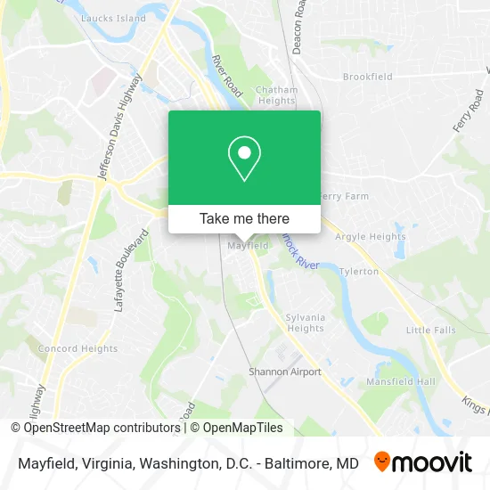 Mayfield, Virginia map