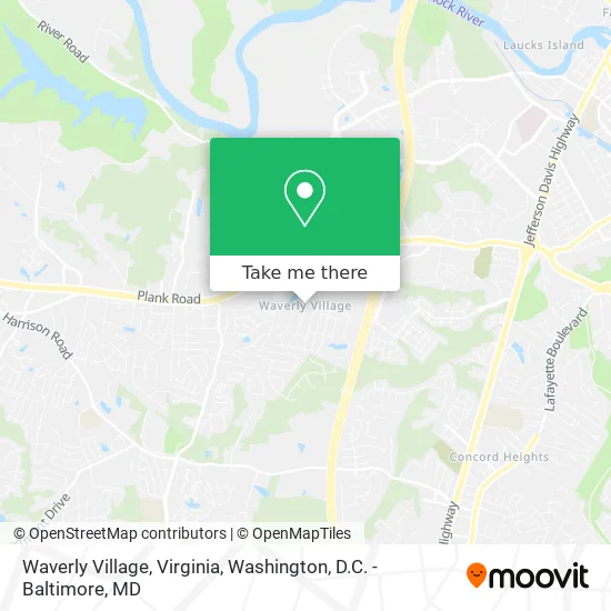 Waverly Village, Virginia map