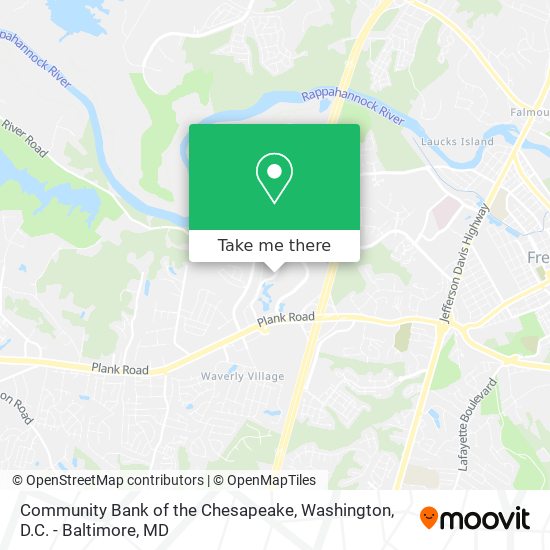 Community Bank of the Chesapeake map