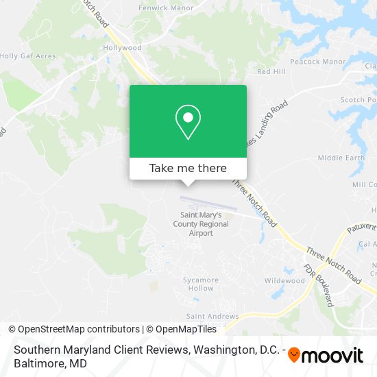 Southern Maryland Client Reviews map