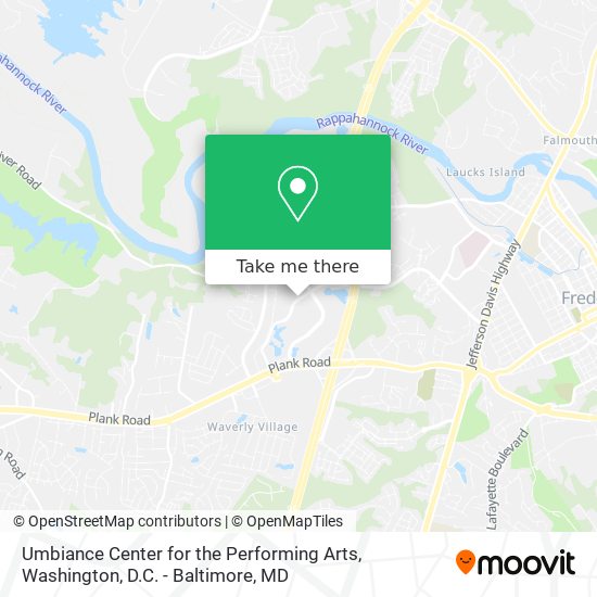 Mapa de Umbiance Center for the Performing Arts