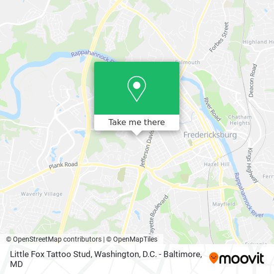 Little Fox Tattoo Stud map