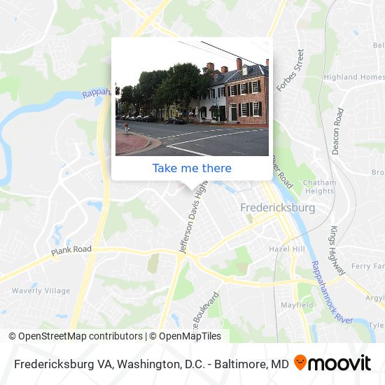 Fredericksburg VA map