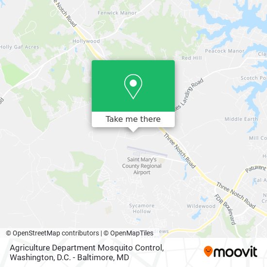 Mapa de Agriculture Department Mosquito Control