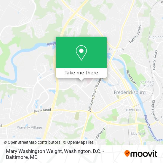 Mapa de Mary Washington Weight