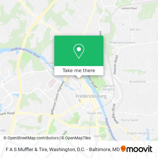 F A S Muffler & Tire map