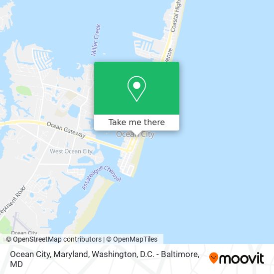 Mapa de Ocean City, Maryland