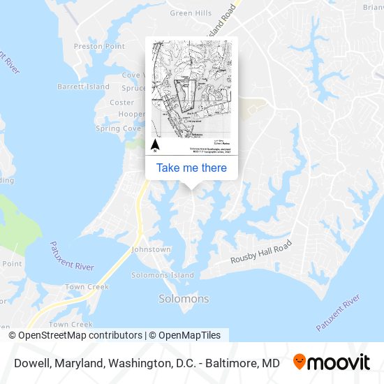 Mapa de Dowell, Maryland