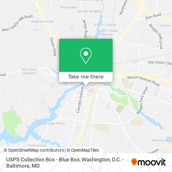 USPS Collection Box - Blue Box map