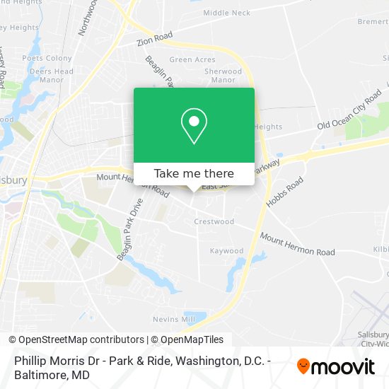 Phillip Morris Dr - Park & Ride map