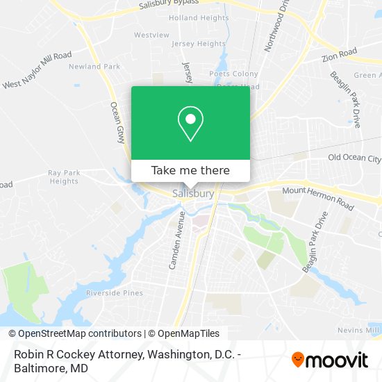 Robin R Cockey Attorney map