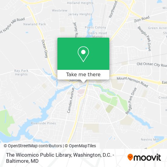 The Wicomico Public Library map