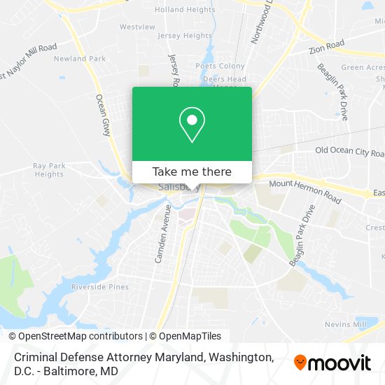 Mapa de Criminal Defense Attorney Maryland