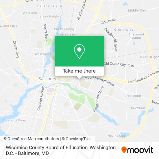 Wicomico County Board of Education map