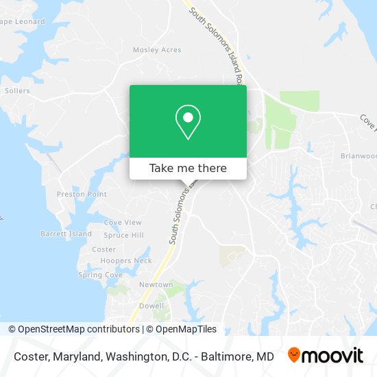 Coster, Maryland map