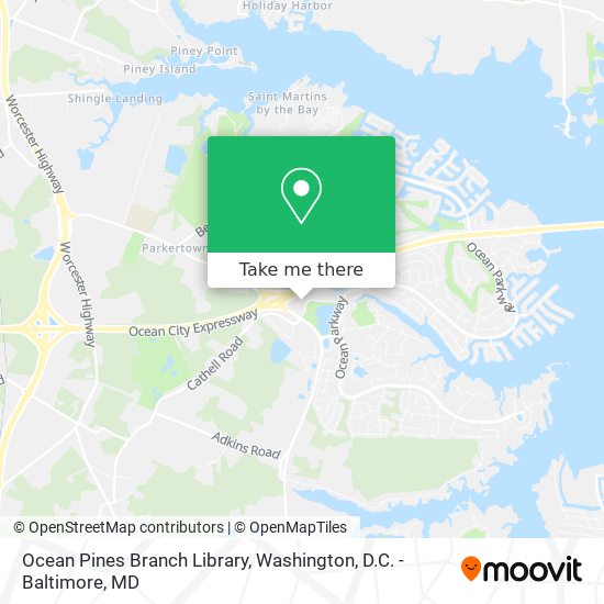 Ocean Pines Branch Library map