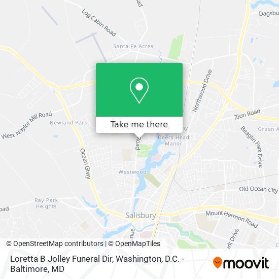 Loretta B Jolley Funeral Dir map