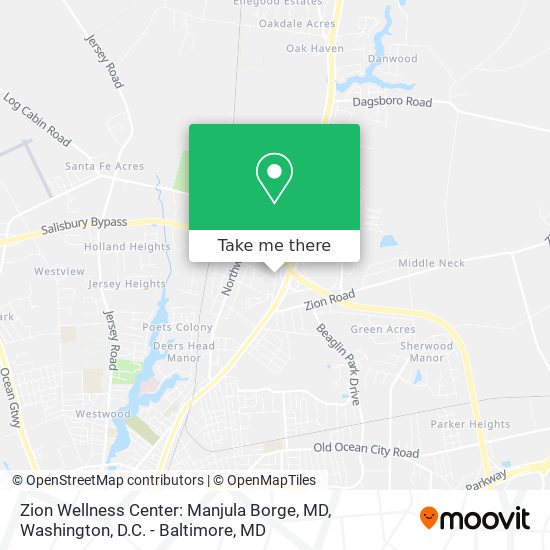 Mapa de Zion Wellness Center: Manjula Borge, MD