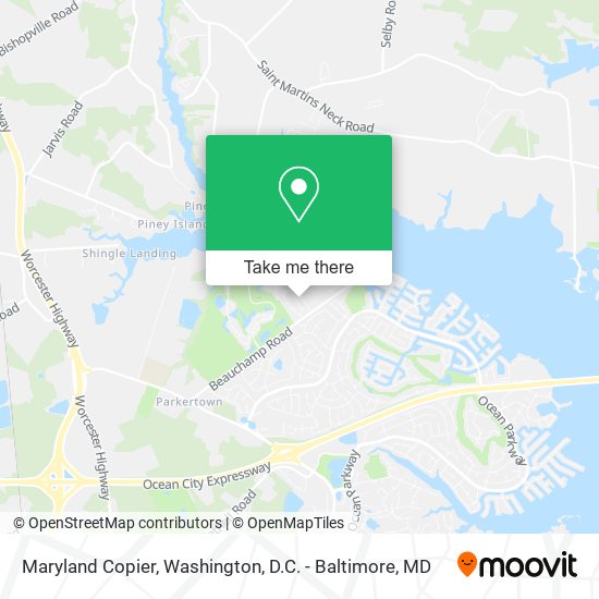 Maryland Copier map