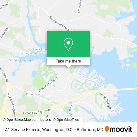 A1 Service Experts map